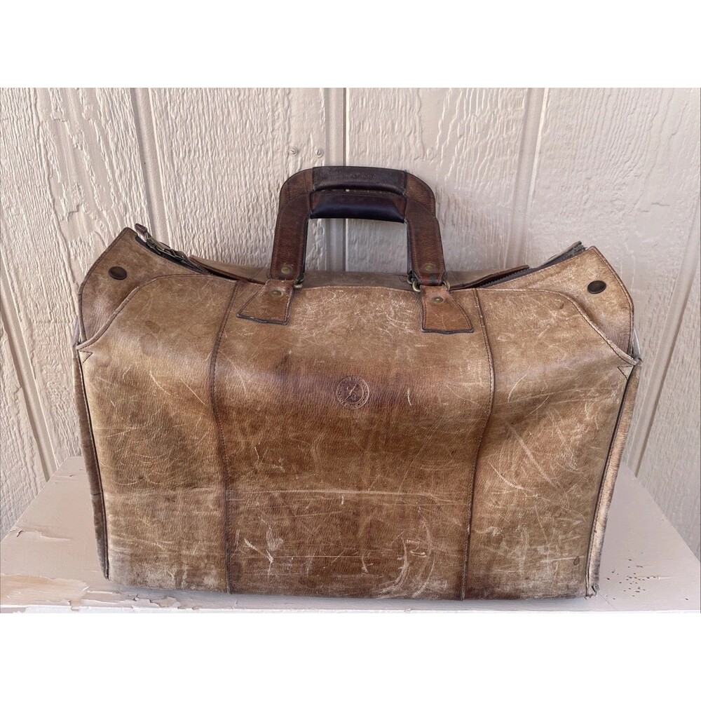VTG Authentic Glaser Designs SF Litigation/Satchel Bag - Brown Leather Weekender